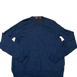 Calvin Klein Sweater Blue Extra Fine Merino Wool Blend Crewneck Men's Sz XL